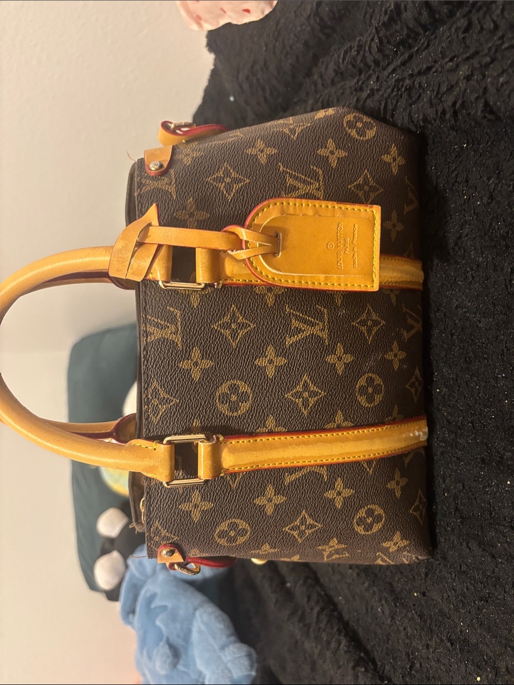 Louis Vuitton Monogram Satchel with Vachetta Trim in Brown and Tan